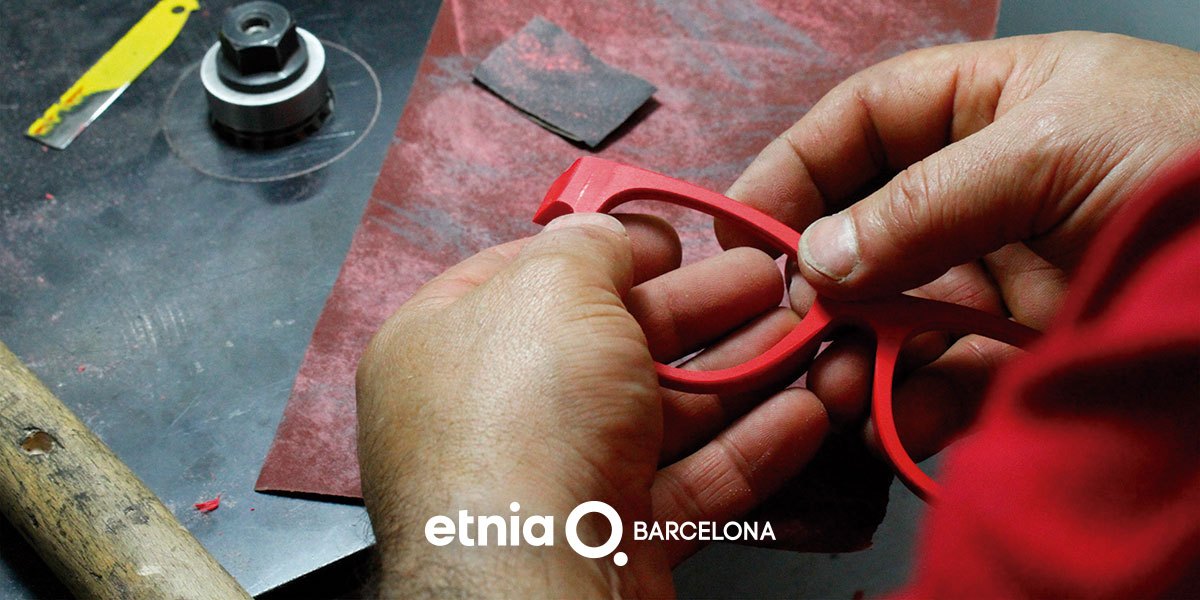 Etnia Barcelona frames being hand-finished